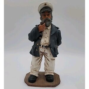 Nautical Sea Captain Smoking a Pipe Coastal Collection By Youngs Resin 13.5"